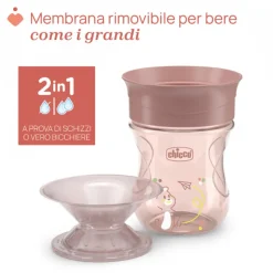 Chicco Copo Refeição 360 Rosa 12M+ 200ml