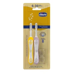 Chicco Escovas Primeiros Dentes Lilás e Amarelo 6-36M