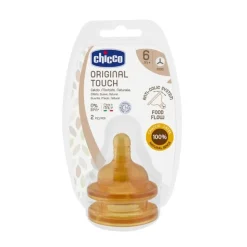Chicco Original Touch Tetinas Látex Fluxo Papa 6M+