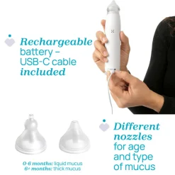 Chicco PhysioClean Aspirador Nasal Elétrico 0m+ | 3 Níveis de Sucção com Melodias