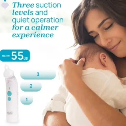 Chicco PhysioClean Aspirador Nasal Elétrico 0m+ | 3 Níveis de Sucção com Melodias