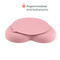 Chicco Prato Coração Silicone com Ventosa Rosa 9M+ | Apto para micro-ondas e máquina de lavar loiça