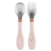 Chicco Talheres Inox Rosa +18M