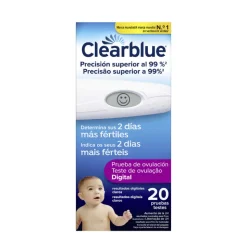 Clearblue 20 Testes de Ovulação Digital – Detecta os 2 Dias Mais Férteis 99% Preciso