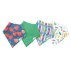 Copper Pearl Bandana Bib Set Teacher | Pack 4 Babetes Algodão 3-36 Meses