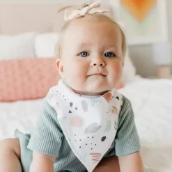 Copper Pearl Bandana Bib Set Zella | Pack 4 Babetes Algodão 3-36 Meses