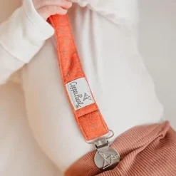 Copper Pearl Binky Clips para Chupeta Padrão Viking | Set de 3 Clipes para Chupeta