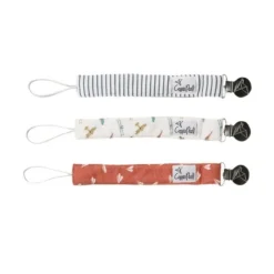 Copper Pearl Clipes para Chupeta Padrão Ace | Set de 3 Clipes para Prender na Chupeta