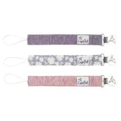 Copper Pearl Clipes para Chupeta Padrão Lacie | Set de 3 Clipes para Prender na Chupeta