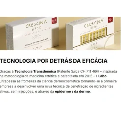 Crescina Transdermic HFSC Tratamento Completo 500 Homem| Ampolas 20x3,5ml + Champô Antiqueda