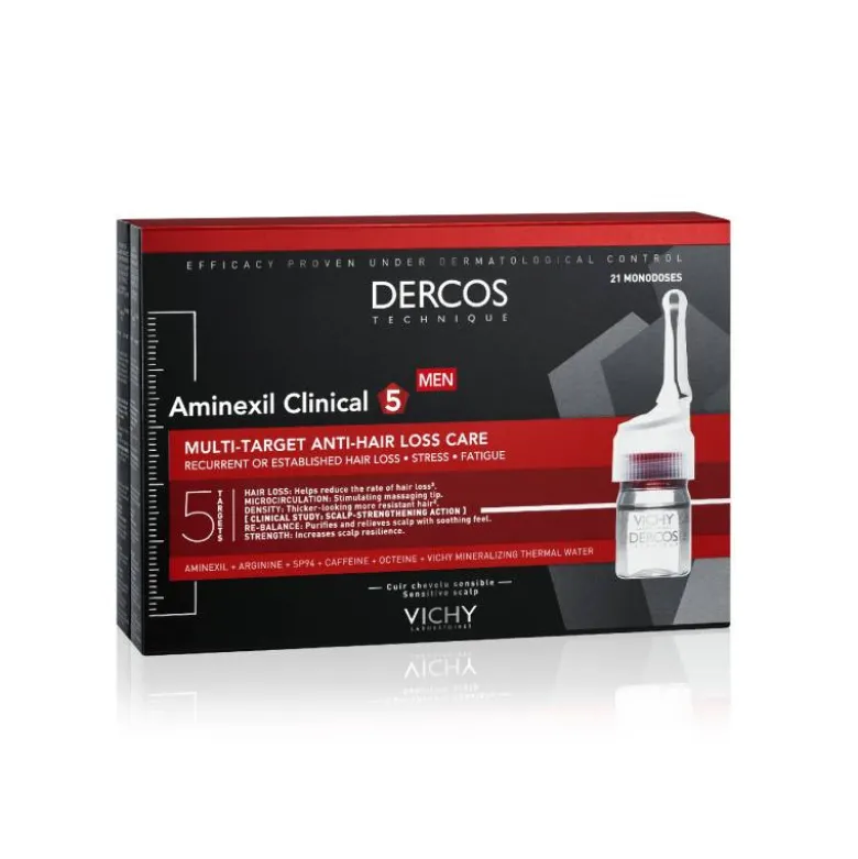 Dercos Aminexil Clinical 5 Homem 6mlx21 Ampolas