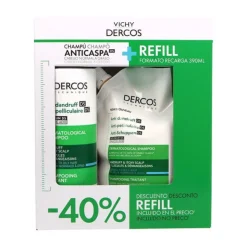 Dercos Pack Anticaspa Oleoso Champô 390ml + Refill 390ml | Caspa Persistente