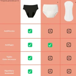 Doomoo Cueca N.2 (L/XL/2XL) Pós-Parto/Menstrual Flowly | Absorvente Reutilizável | 12h Proteção