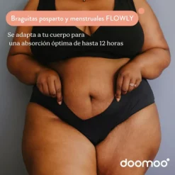 Doomoo Cueca N.1 (XS/S/M) Pós-Parto/Menstrual Flowly | Absorvente Reutilizável | 12h Proteção