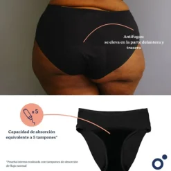 Doomoo Cueca N.1 (XS/S/M) Pós-Parto/Menstrual Flowly | Absorvente Reutilizável | 12h Proteção