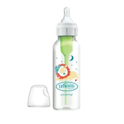 Dr. Brown's Biberão Anticólicas Options+ Boca Estreita Leão +0M 250ml | Sistema de Ventilação
