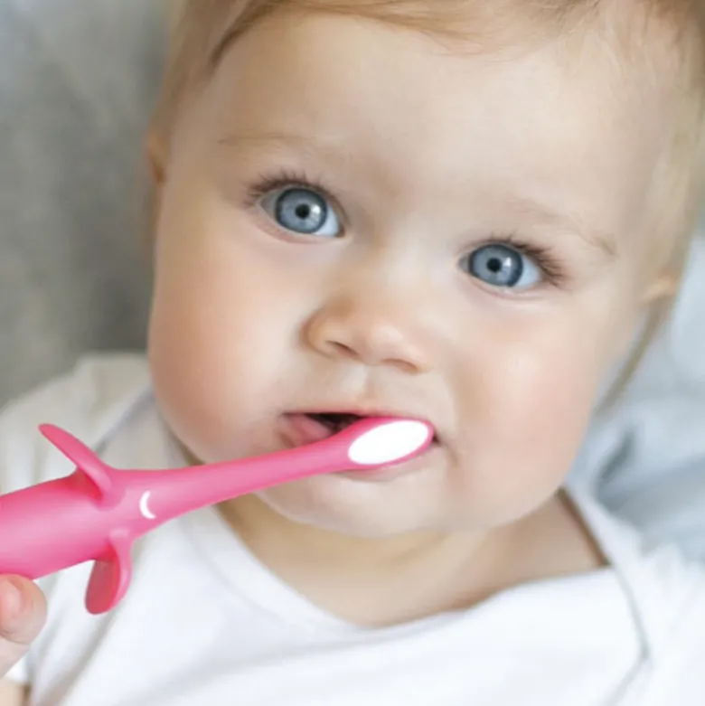 Dr. Brown's Escova Dentes Girafa para Bebé 0-3 Anos | Cerdas Extra Suaves e Cabo Ergonómico