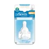 Dr. Brown's Tetina Boca Estreita Nível 3 6m+ | 2 Tetinas | Fluxo Rápido Perfurado a Laser