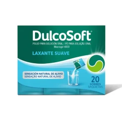 Dulcosoft Pó para Solução Oral 20 Saquetas | Alívio Suave da Prisão de Ventre | Para Fezes Duras | +8 Anos