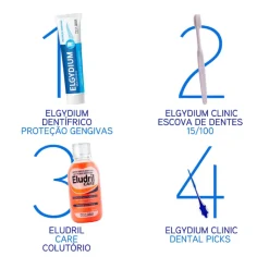 Elgydium Clinic Dental Picks Escovilhões Limpeza Interdental