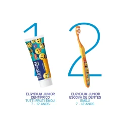 Elgydium Junior Escova de Dentes Emoji 7-12Anos