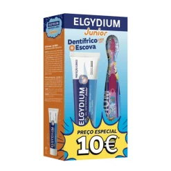 Elgydium Junior Kit Pasta Dentes Pastilha Elástica + Escova Preço Especial 10€
