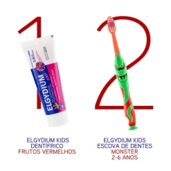 Elgydium Kids Monster Escova de Dentes Dentes de Leite 2-6Anos