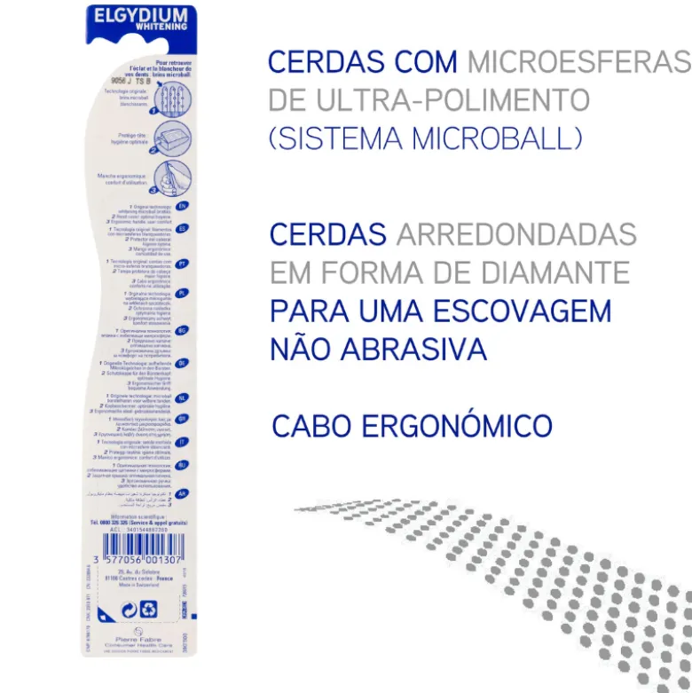 Elgydium Whitening Escova de Dentes Branqueamento Média