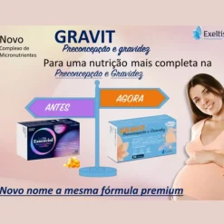 Gravit Preconceção e Gravidez 30 Cápsulas | Suplemento Grávidas - Exelvit agora é Gravit