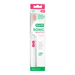 GUM Sonic Sensitive Escova Elétrica 4101 | Limpeza Suave para Dentes e Gengivas Sensíveis | Remoção Profunda de Placa