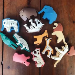Halftoys Construção Magnética Elefante | Brinquedo Educativo Anatomia Animal | 3+ Anos