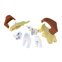 Halftoys Construção Magnética Leão | Brinquedo Educativo Anatomia | A Partir de 3 Anos