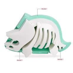 Halftoys Construção Magnética Triceratops | Brinquedo Educativo Anatomia Animal | 3+ Anos