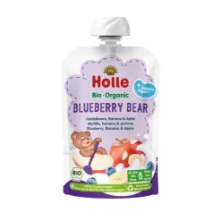 Holle Bio Blueberry Bear +8m 100g | Puré Orgânico de Fruta e Iogurte