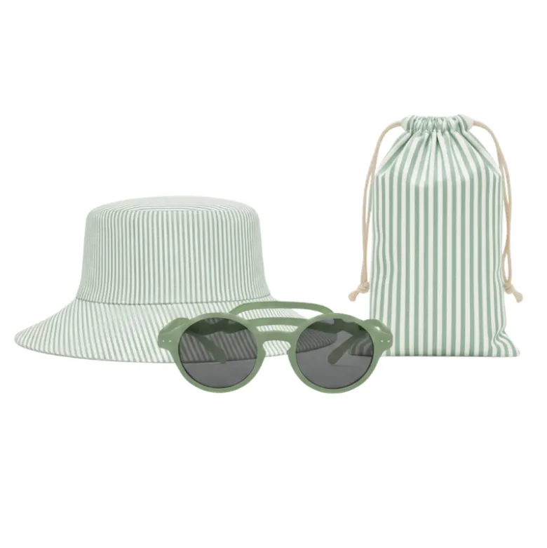 Horizane Sunset Pack Óculos + Chapéu UV Criança 2-4 Anos Verde