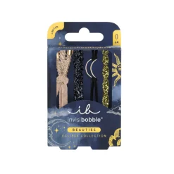 Invisibobble BEAUTIES Eclipse Shadowshine | 4 Elásticos de Cabelo Brilhantes