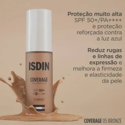 ISDIN Coverage SPF50+ 5.0 Bronze 30g | Base de Maquilhagem com Proteção Solar