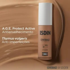 ISDIN Coverage SPF50+ 4.0 Golden 30g | Base de Maquilhagem com Proteção Solar