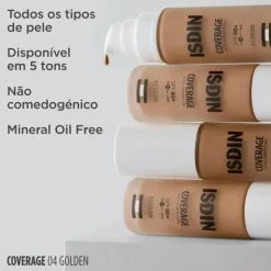 ISDIN Coverage SPF50+ 4.0 Golden 30g | Base de Maquilhagem com Proteção Solar