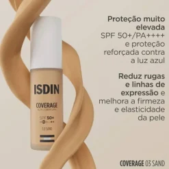 ISDIN Coverage SPF50+ 3.0 Sand 30g | Base de Maquilhagem com Proteção Solar