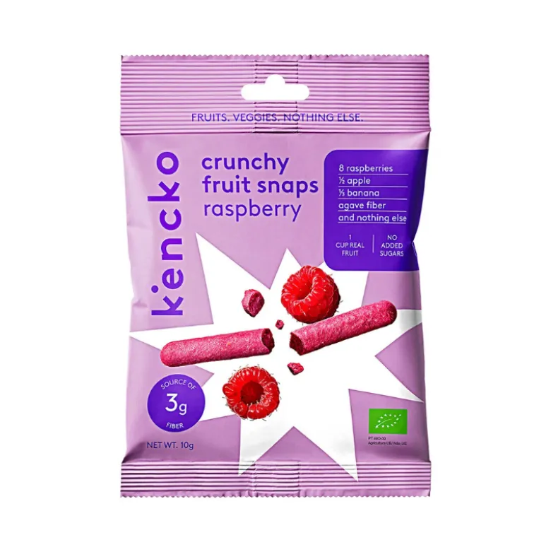 Kencko Snaps Fruta BIO Framboesa 10g | Snack Crocante de Fruta