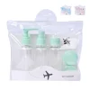 Kit Viagem 5 Peças com Bolsa | Frascos Reutilizáveis 75ml + Boiões 15g