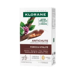 Klorane Capilar Antiqueda Suplemento | 90 Cápsulas | Força para Cabelo e Unhas