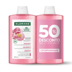 Klorane Champô Peónia Bio 2x400ml | Couro Cabeludo Sensível