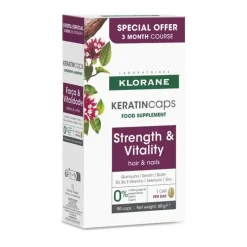 Klorane KeratinCaps 90 Cápsulas – Suplemento Capilar Antiqueda