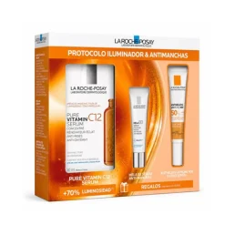 La Roche-Posay Coffret Vitamina C12 Sérum 30ml + Mela B3 + Anthelios SPF50+ | Pack Iluminador