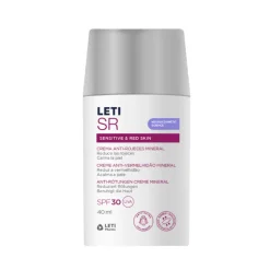 LETI SR Creme Anti-Vermelhidão Mineral SPF30 40ml | Para pele com Rosácea e Vermelhidão