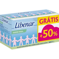 Libenar Soro fisiológico estéril em monodoses 40 x 5 ml com Oferta de Soro fisiológico estéril em monodoses 20 x 5 ml