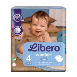 Libero Comfort 4 Fralda 7-14kg | 26 Fraldas - Proteção até 12 Horas
