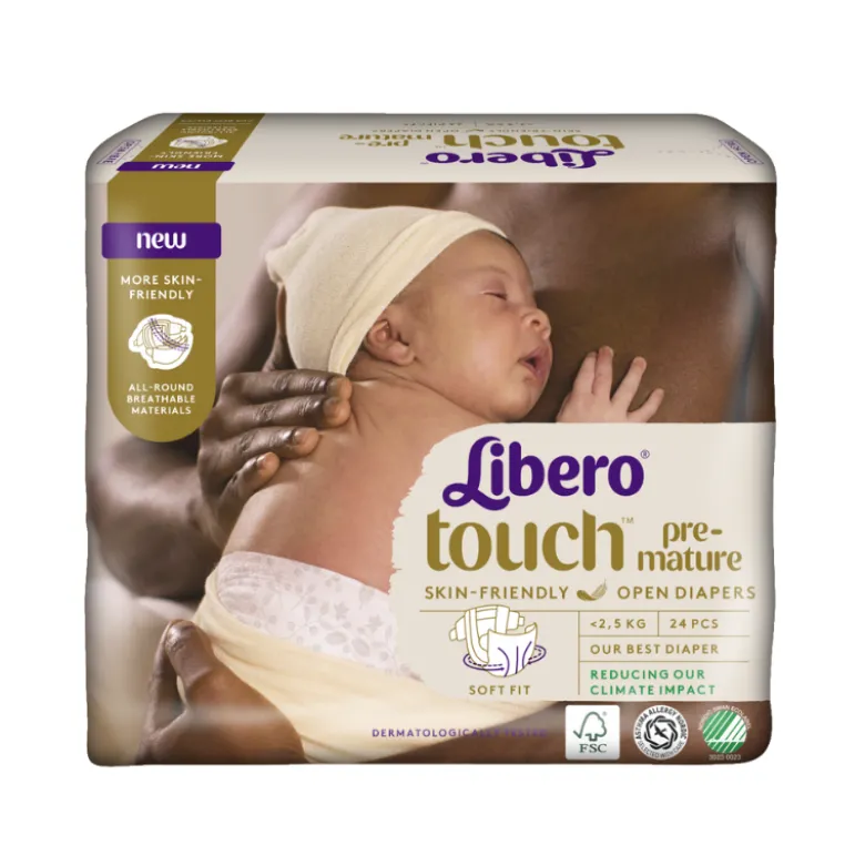 Libero Touch Pre-Mature Até 2,5Kg 24 Unidades | Fraldas para Bebés Prematuros
